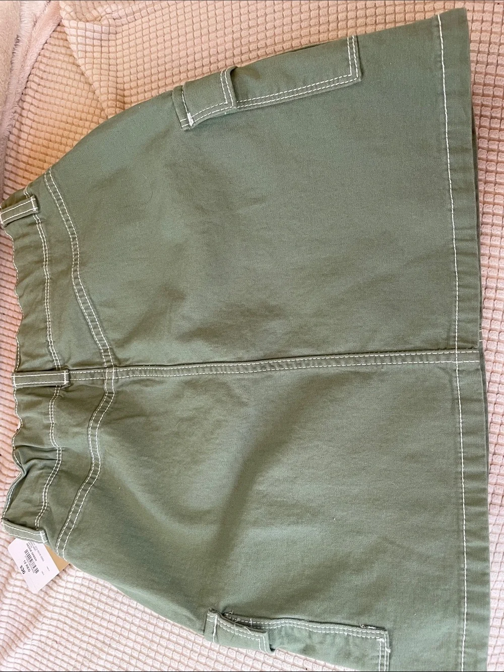 Girls Olive Green Cargo Skirt NWT